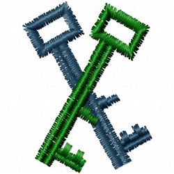 Keys Embroidery Design 9